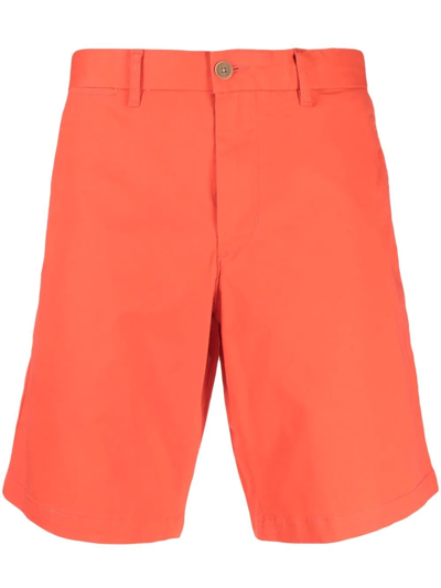 Tommy Hilfiger Straight-leg Chino Shorts In Orange
