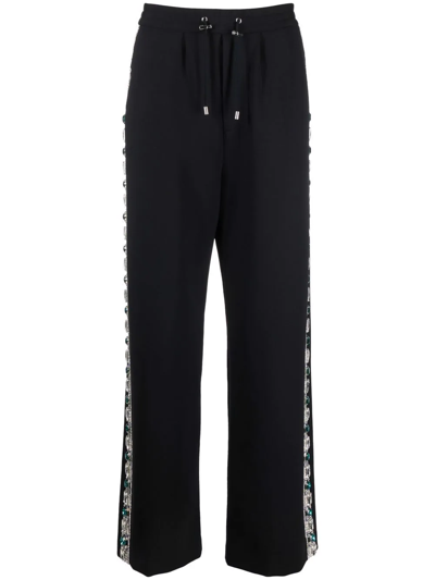 Balmain Side-detail Trousers In Schwarz