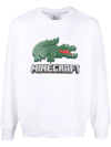 Lacoste Minecraft Crocodile Sweatshirt In Weiss