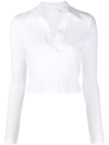 Helmut Lang White Cotton Long Sleeve Polo