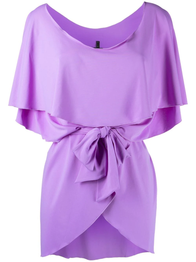 Fisico Draped Tied-waist Cover-up In Violett