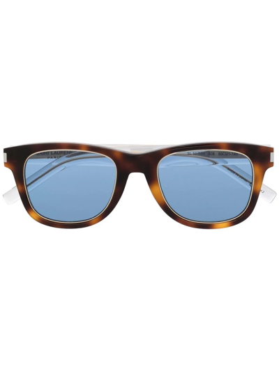 Saint Laurent Square-frame Sunglasses In Braun