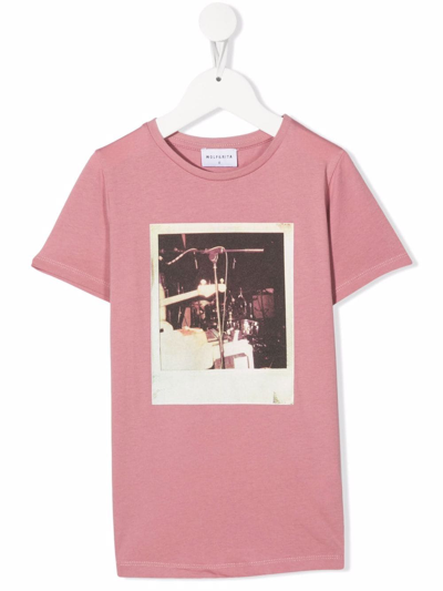 Wolf & Rita Kids' Sebastiao Polaroid-print T-shirt In Pink