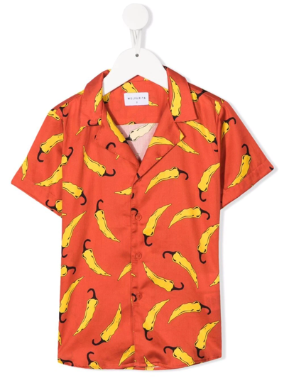 Wolf & Rita Chilli-motif Cotton Shirt In Chillis