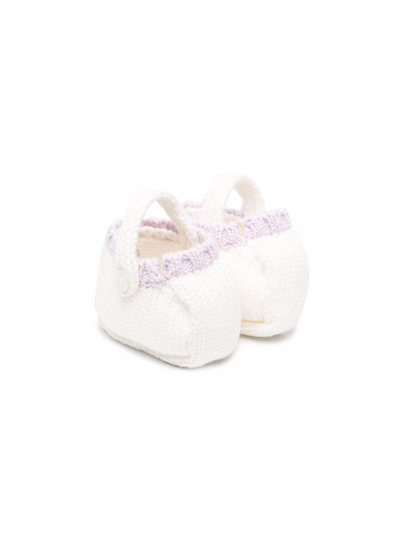 La Stupenderia Babies' Knitted Organic Cotton Pre-walkers In White