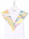 Emilio Pucci Junior Scarf Ruffle T-shirt In White