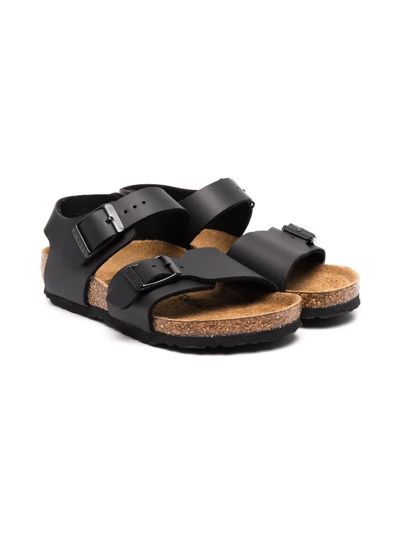 Birkenstock Kids' Multi-strap Leather Sandals In Black