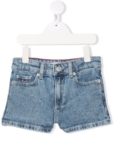 Tommy Hilfiger Junior Teen Five-pocket Denim Shorts In Blue