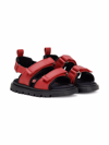DOLCE & GABBANA TOUCH-STRAP LEATHER SANDALS