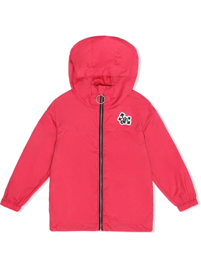 Off-white Kids' Little Girl's & Girl's Monogram Logo Windbreaker In Fuchsia Fuchsia