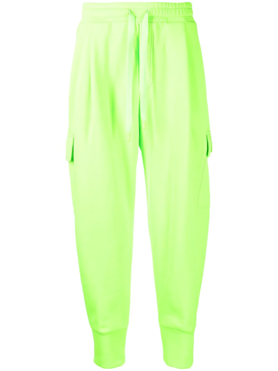 Dolce & Gabbana Drawstring-waist Multi-pocket Track Pants In Green