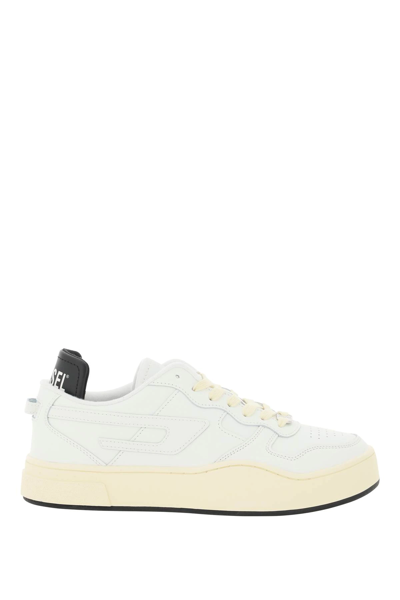 Diesel S-ukiyo Logo-print Leather Low-top Trainers In White