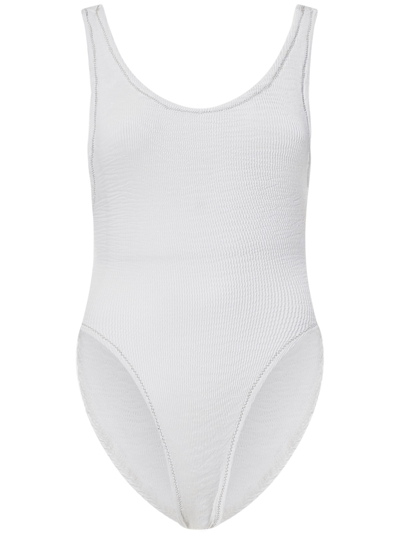 Reina Olga Ruby Scrunch Swimsuit In White