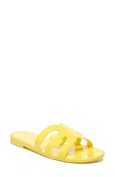 Sam Edelman Women's Bay Logo Emblem Jelly Slide Sandals Women's Shoes In Limoncello