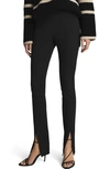 Reiss Jayne Slit Cuff Leggings In Black