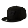 NEW ERA NEW ERA BLACK PHILADELPHIA EAGLES BLACK ON BLACK 9FIFTY ADJUSTABLE HAT