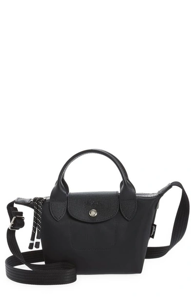 Longchamp Xs Le Pliage Energy Top Handle Bag In Black