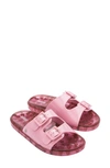 Melissa Double Strap Slide Sandal In Pink/pink