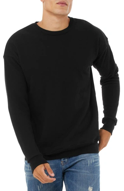 Bella Plus Canvas Crew Sweatshirt In Black