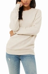 Bella Plus Canvas Sueded Crewneck Sweatshirt In Heather Dust