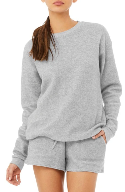 Bella Plus Canvas Sueded Crewneck Sweatshirt In Athletic Heather