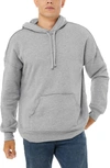 Bella Plus Canvas Raw Edge Hoodie In Athletic Heather