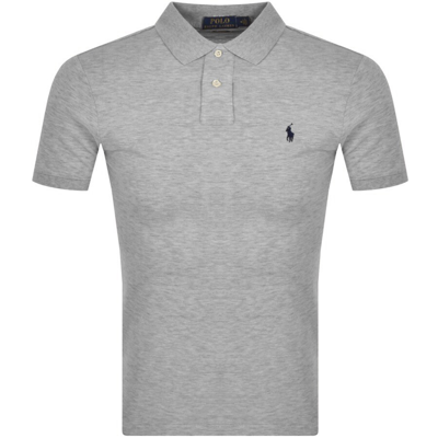 Polo Ralph Lauren Grey Polo Shirt With Pony Detail On The Front