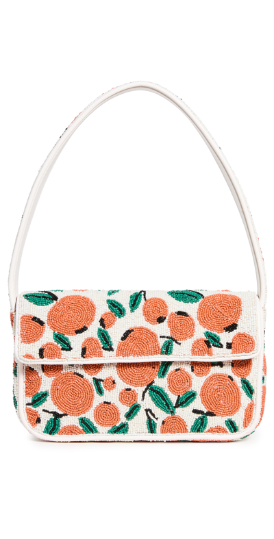 Staud Tommy Beaded Oranges Shoulder Bag In Neutrals