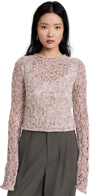 ACNE STUDIOS DUSTY PINK CROPPED SWEATER DUSTY PINK