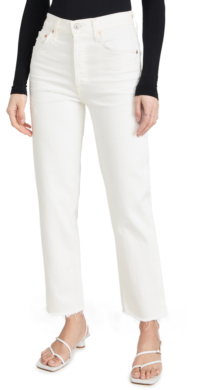 Citizens Of Humanity Florence Wide Straight Jeans In White