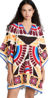 La Doublej Plac&eacute;e Terry Poncho Coverup In Solar Place