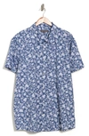 SLATE AND STONE SLATE AND STONE HAWAIIAN PRINT SHORT SLEEVE POPLIN SHIRT