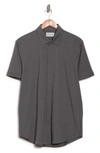 Coastaoro Luxx Solid Short Sleeve Jersey Shirt In Charcoal