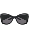 Balenciaga Void Butterfly-frame Sunglasses In Black