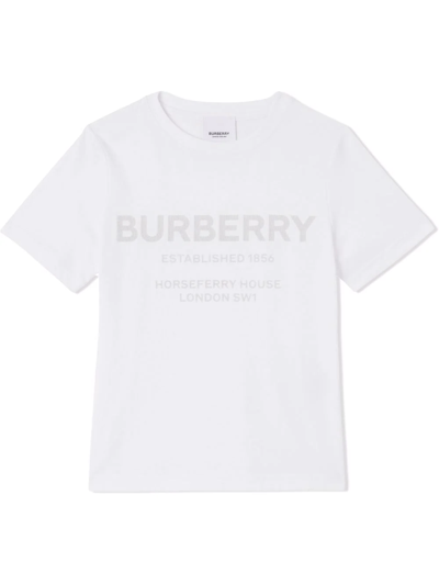 Burberry Kids White Horseferry T-shirt