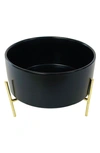 DOGS OF GLAMOUR LUXURY FOOTED BLACK BOWL