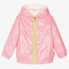 Moncler Nazira Nylon Jacket With Zipper And Logo In Pink