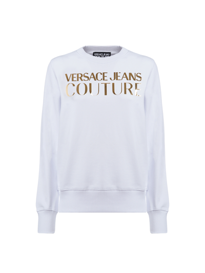 Versace Jeans Couture Lamina Logo Print Sweatshirt In 003+948