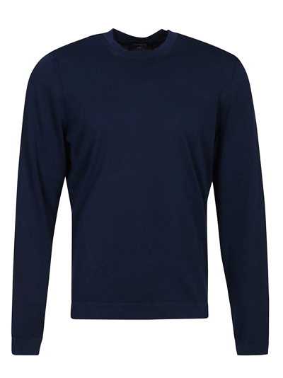 Drumohr Tshirt L/s Frosted In Blue