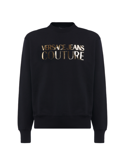 Versace Jeans Couture Sweatshirt With Mirror Logo Print In 899 + 948