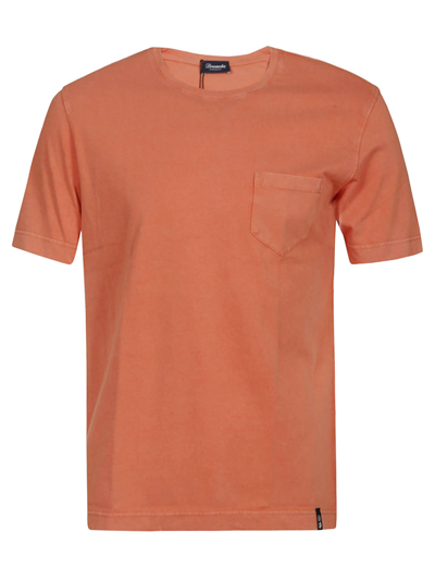 Drumohr Tshirt Pocket In Orange