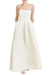 Sachin & Babi Gwen Rhinestone Accent Gown In Ivory