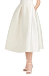 Sachin & Babi Leighton Flared Satin Midi-skirt In Off White