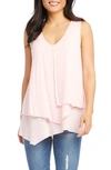 KAREN KANE V-NECK LAYERED ASYMMETRICAL TANK