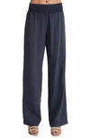 Bella Dahl Smocked Waist Wide Leg Trousers In Endless Sea