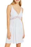 Eberjey The Mademoiselle Lace-trimmed Stretch-tencel™ Modal Chemise In White