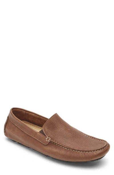 Rockport Men's Rhyder Venetian Loafer Shoes In Tan Tumbled