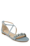 Jewel Badgley Mischka Tessy Embellished Sandal In Sky Blue