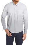 Stone Rose Long Sleeve Stretch Button-down Shirt In White
