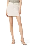Hudson The Viper Denim Mini Skirt In Egret And Light Pi